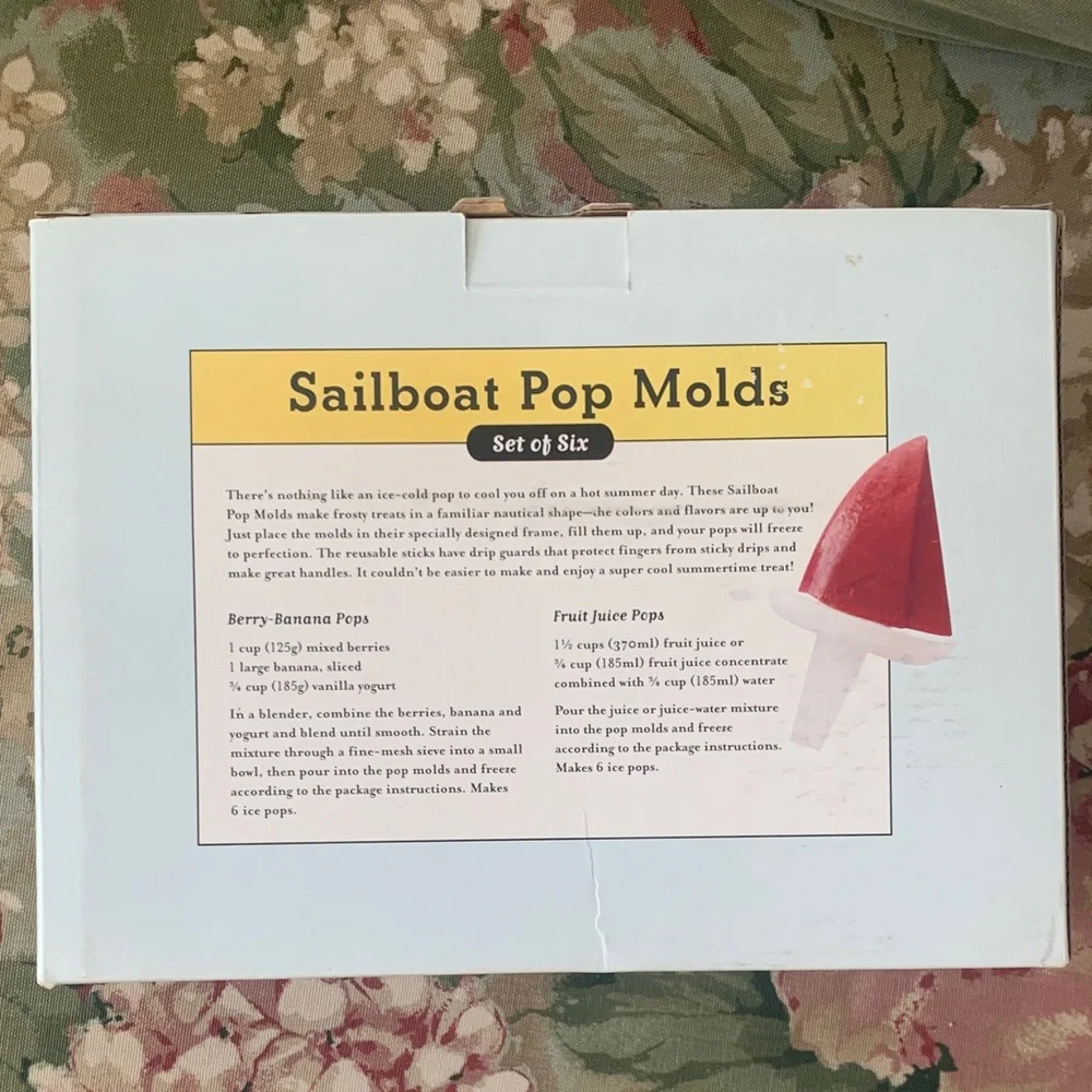 NEW Sailboat Pop Molds - 6 - Made for Williams-Sonoma